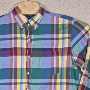 J Crew Re Imagined Shirt Mens Medium Multicolor Long Sleeve Button Down VTG Work